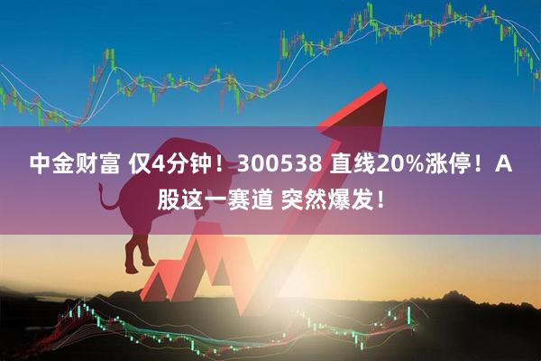中金财富 仅4分钟！300538 直线20%涨停！A股这一赛道 突然爆发！