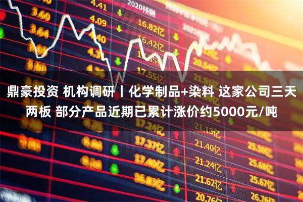 鼎豪投资 机构调研丨化学制品+染料 这家公司三天两板 部分产品近期已累计涨价约5000元/吨