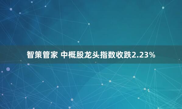智策管家 中概股龙头指数收跌2.23%